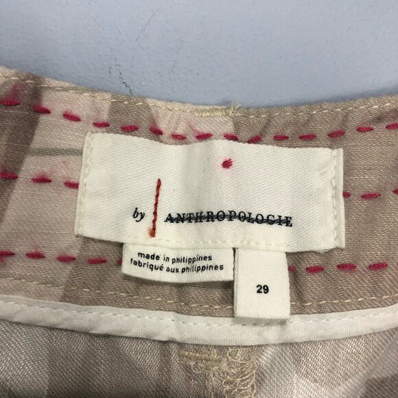 Anthropologie Frannie Linen Blend Tapered Pants Size 29 - Picture 11 of 14